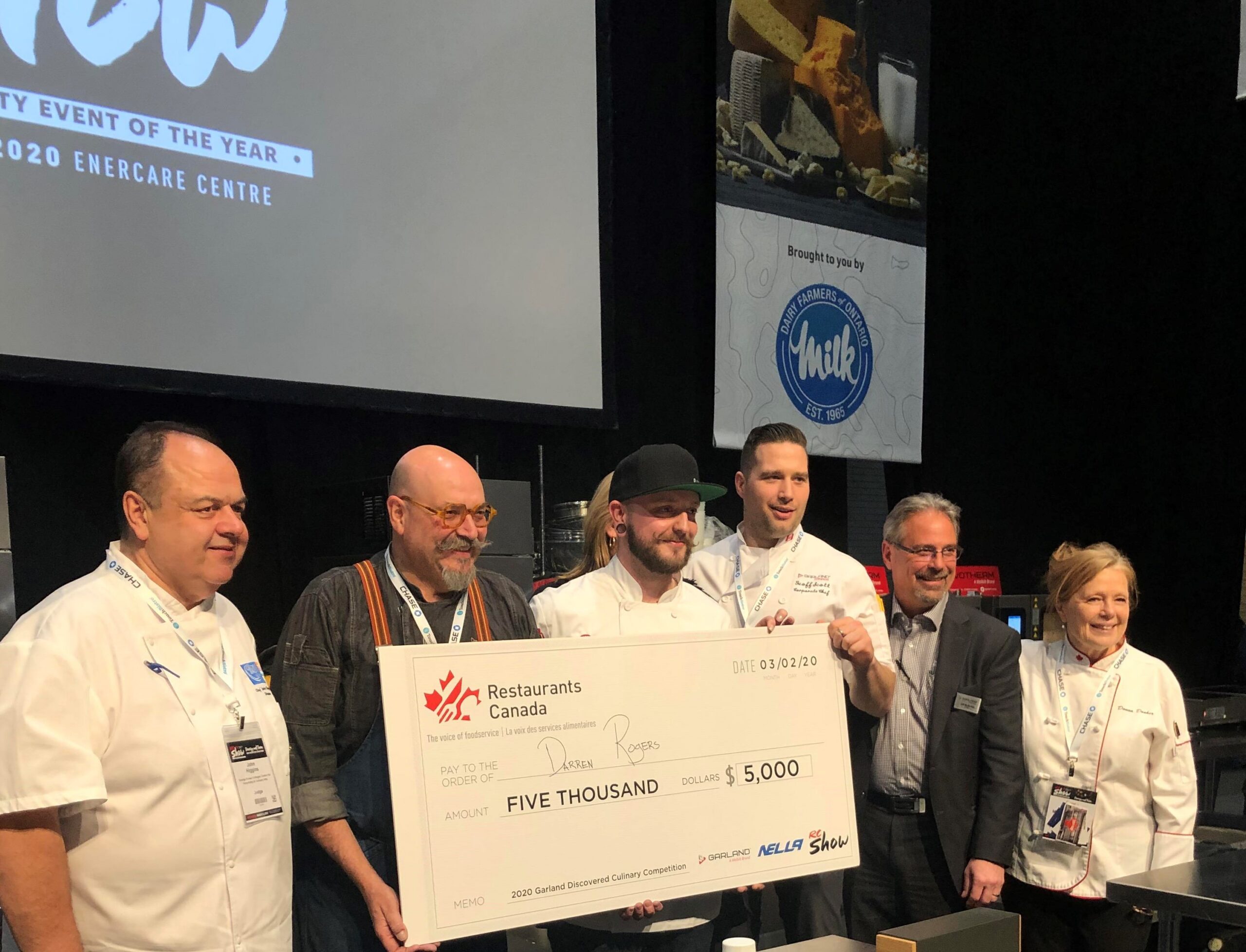 Daren Rogers winning Garland Discovered Culinary Competition